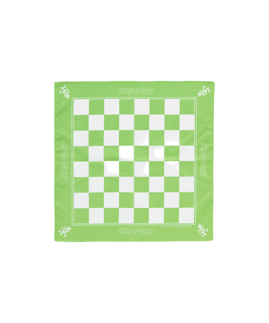 Checkers Bandana Lime cotton checkered bandana outdoor headwear