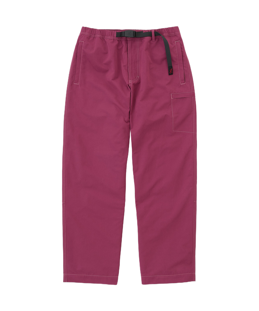 Gramicci Milton Pant Burgundy relaxed fit outdoor pants front view