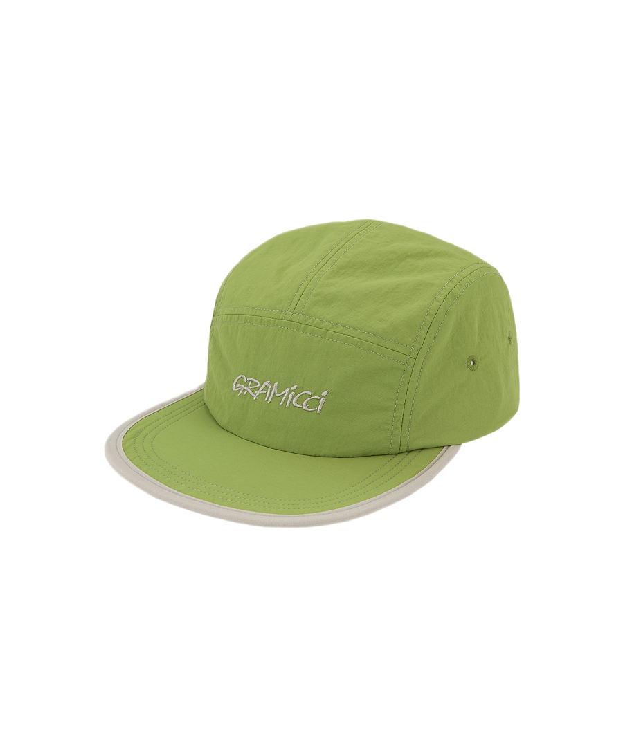 Gramicci nylon five panel cap jade green lightweight quick-dry recycled water resistant outdoor cap front view