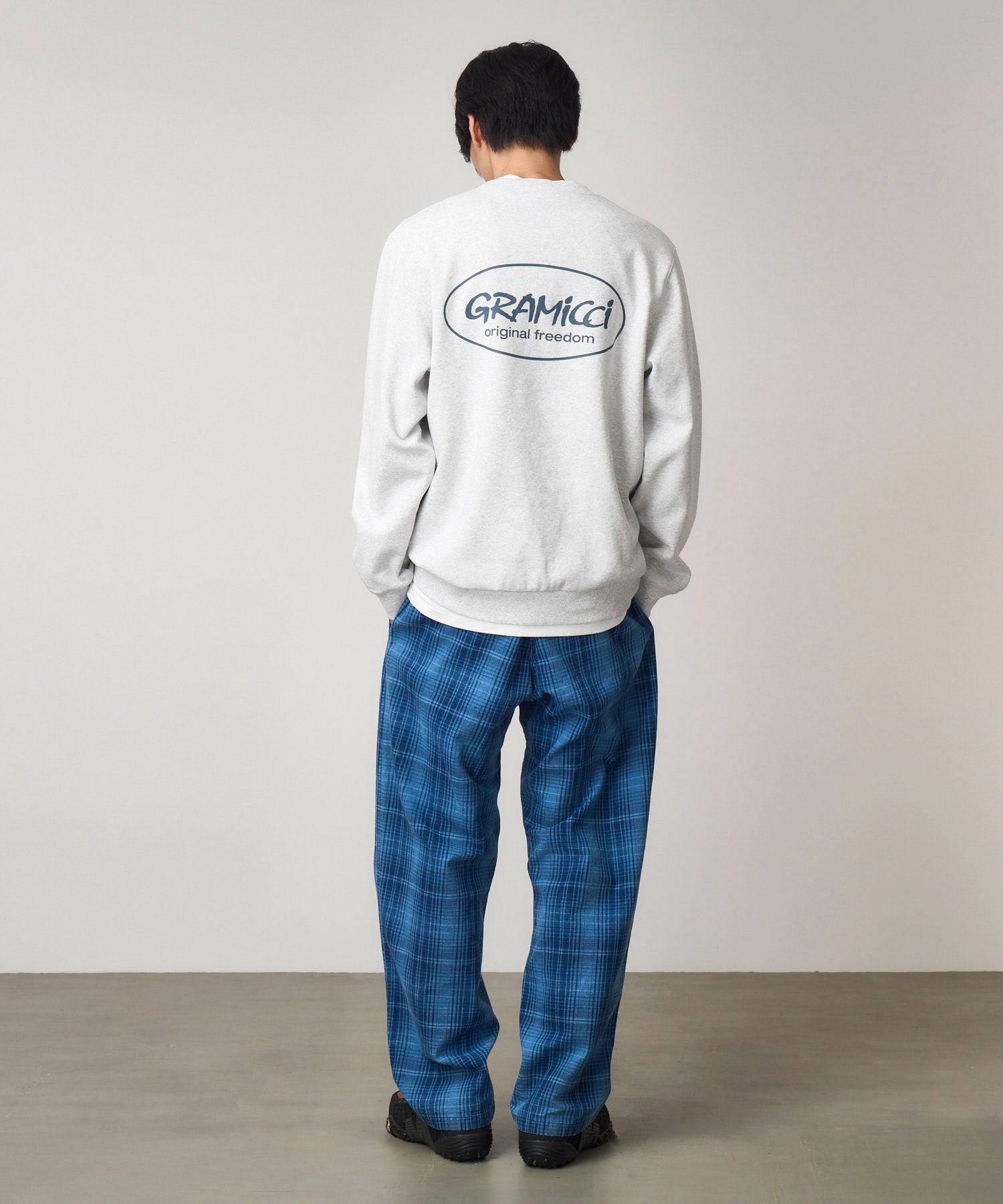 Back View of Gramicci Original Freedom Sweatshirt Heather Ash