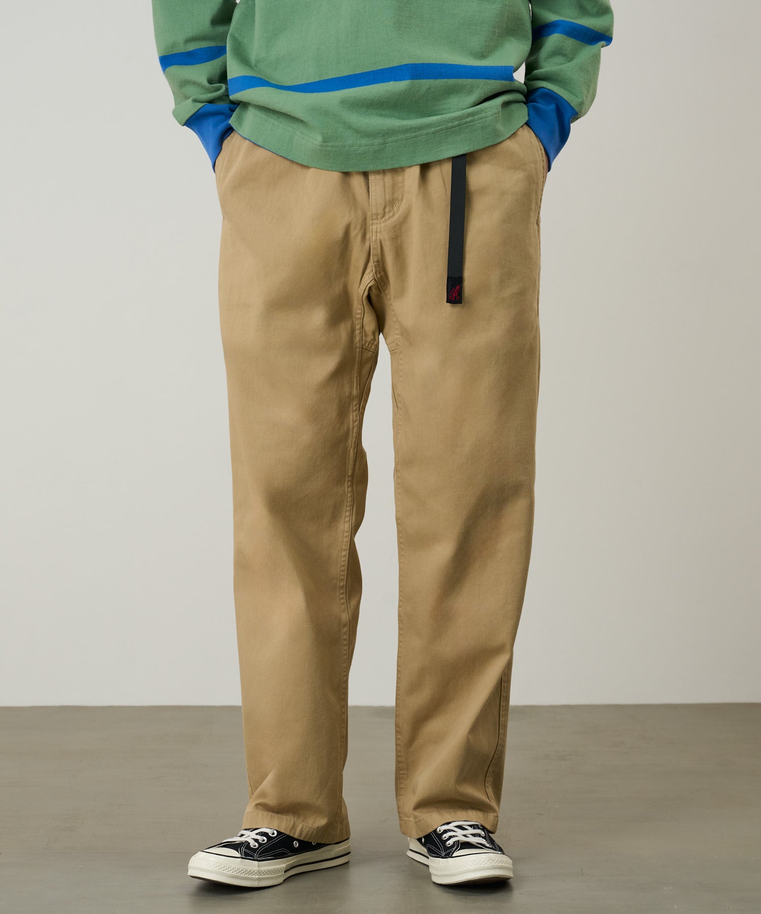 Gramicci Straight Fit Chino Pant side view on model eco cotton twill