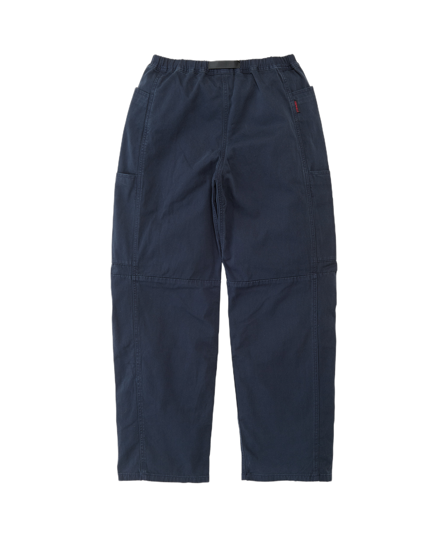 Gramicci Voyager Pant Double Navy side view relaxed tapered fit cotton twill