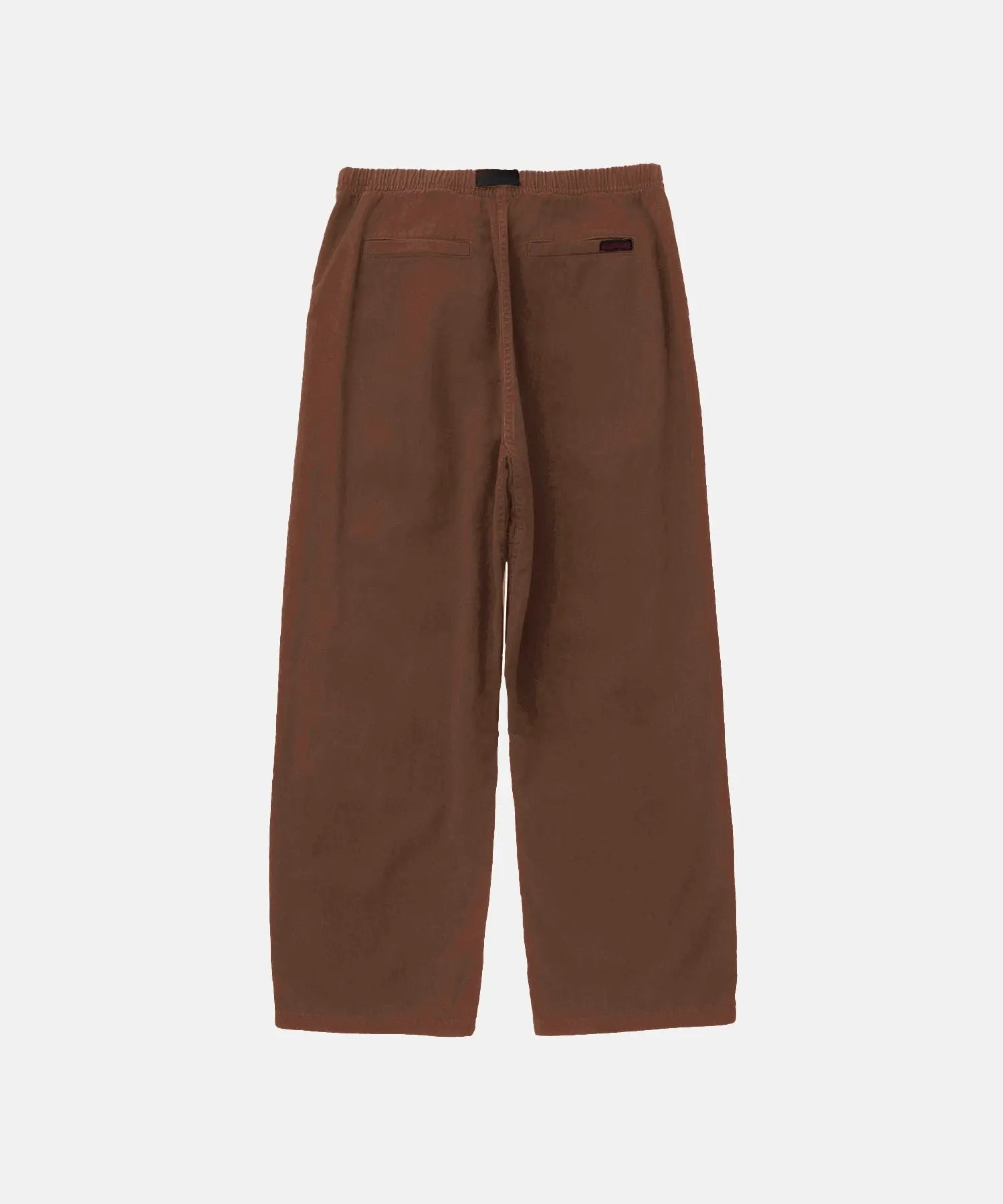 Gramicci Wide Pant Tobacco relaxed fit cotton twill pants with built-in nylon belt