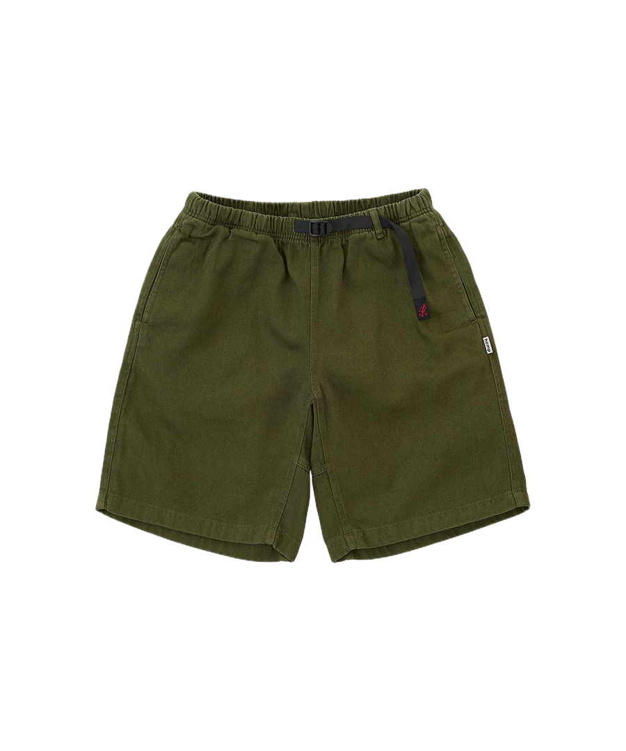 Hemp G-Short Olive hemp cotton outdoor shorts relaxed fit