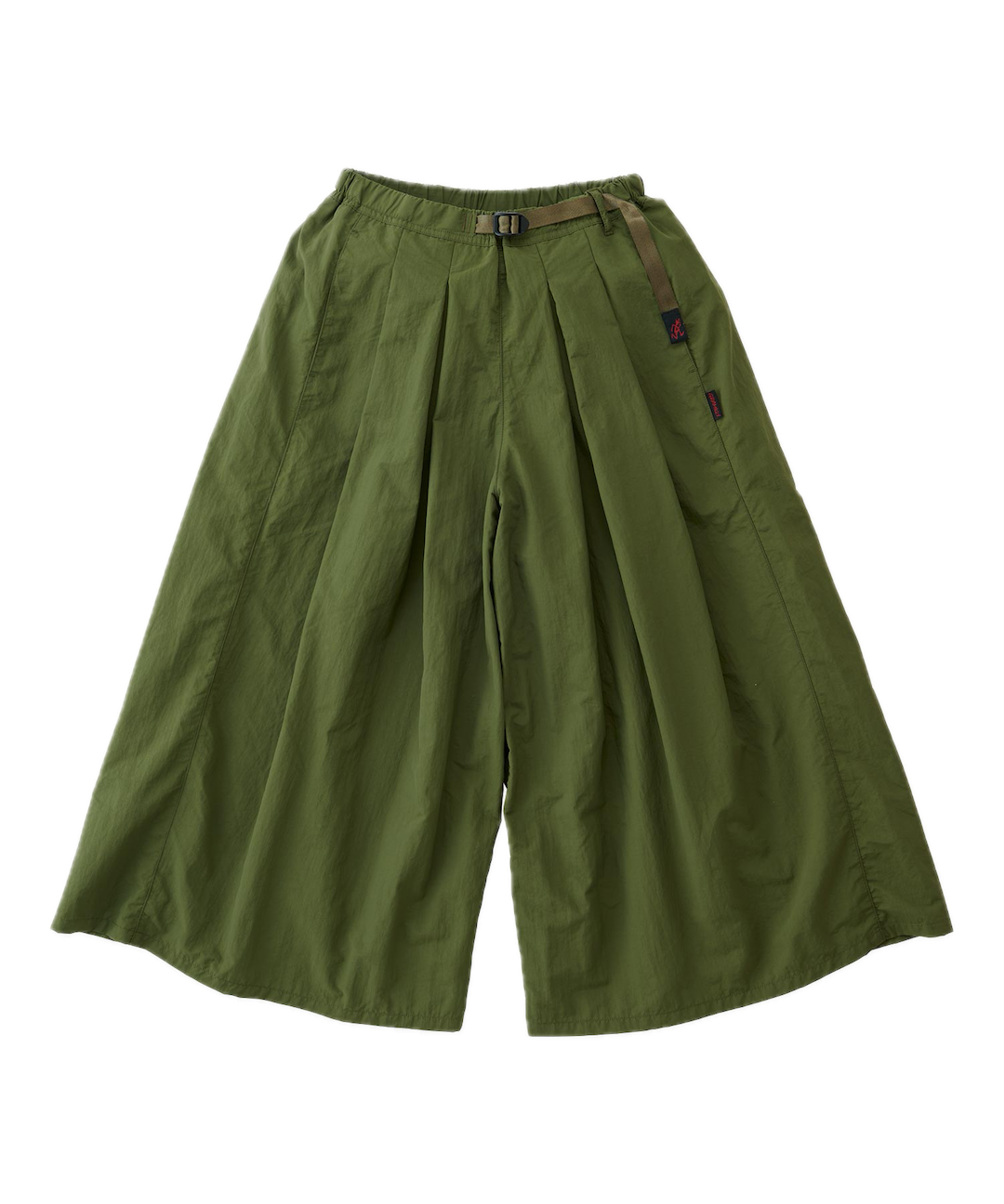 Nylon Flare Pant Olive flared nylon outdoor pants lightweight fit