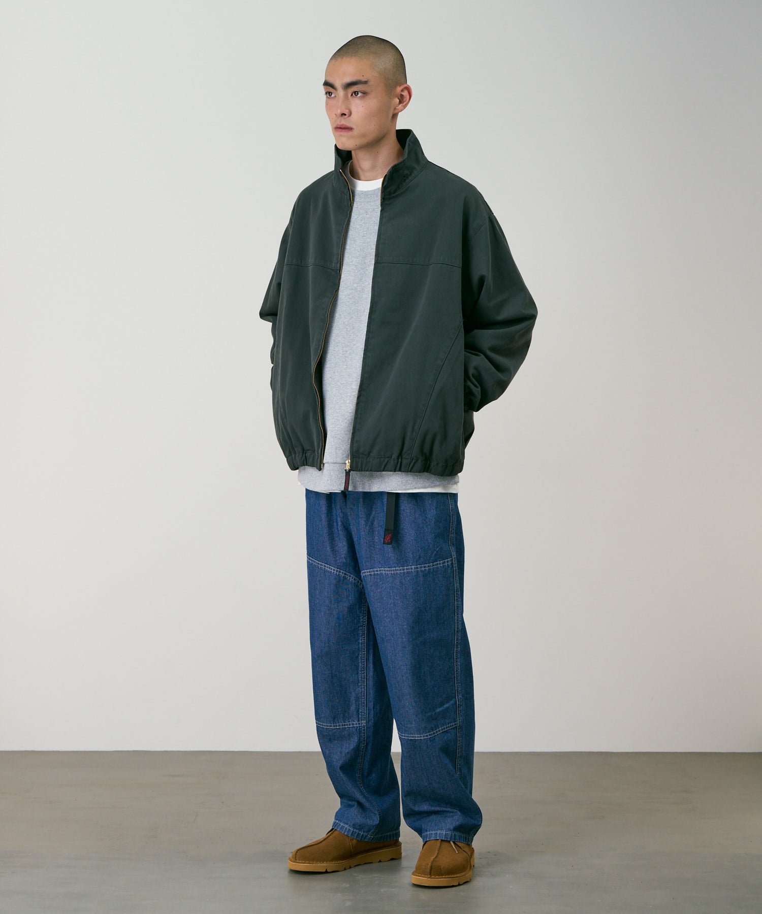 Japanese Chambray Double Knee - Blue | Durable & Stylish Work