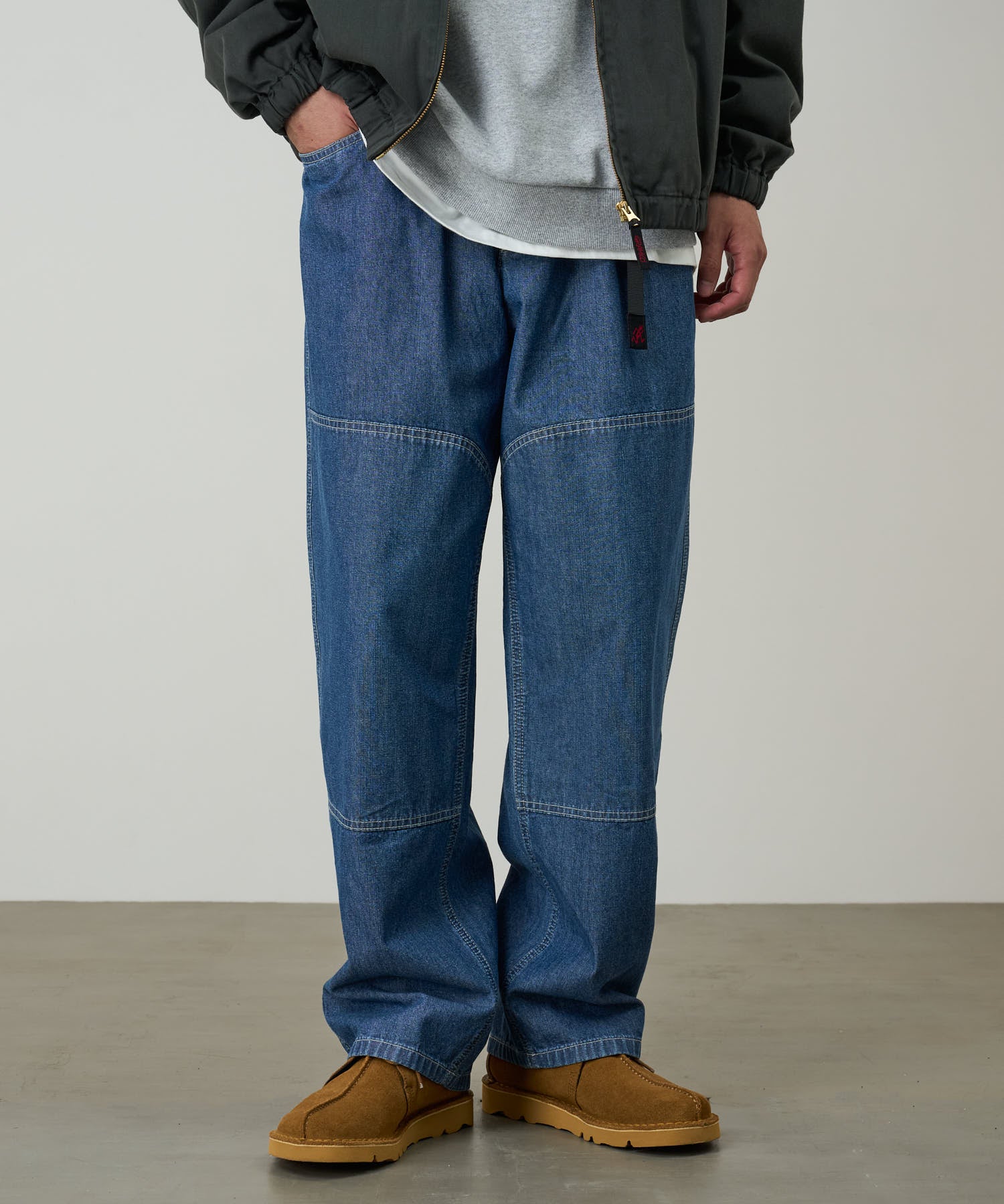 Japanese Chambray Double Knee - Blue | Durable & Stylish Work