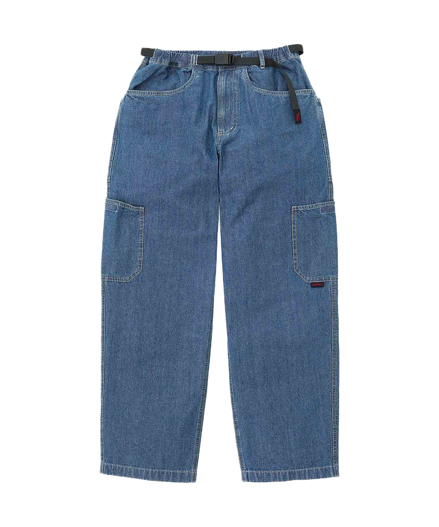 Gramicci workwear pants blue color relaxed fit durable cotton fabric