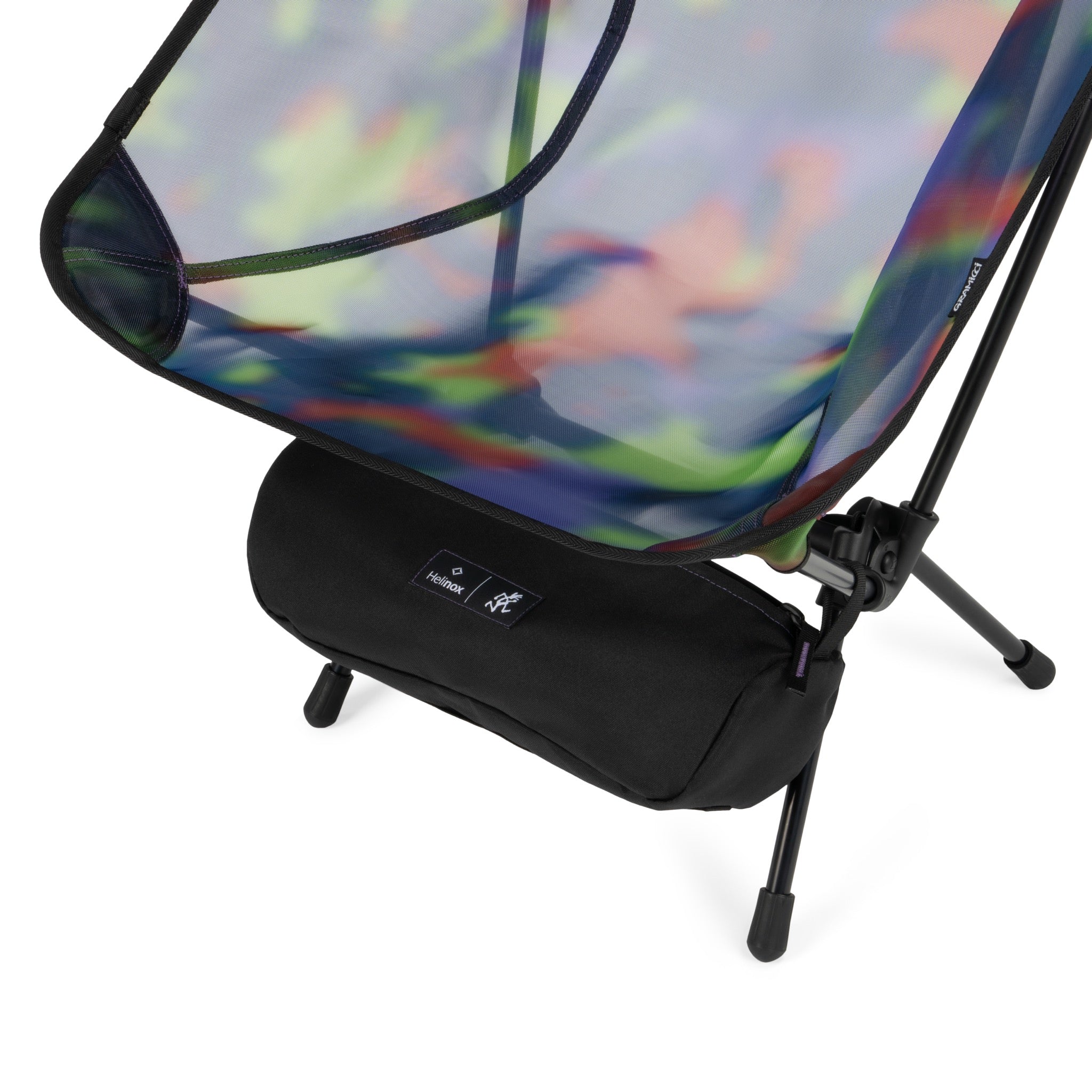 Outdoor camping angle view of Helinox x Gramicci Chair One Camo