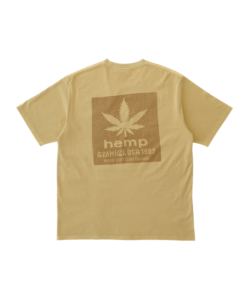 Gramicci Hemp Tee Mustard Pigment Front View