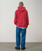 Gramicci denim EQT pants light wash on body angle showing relaxed everyday comfort