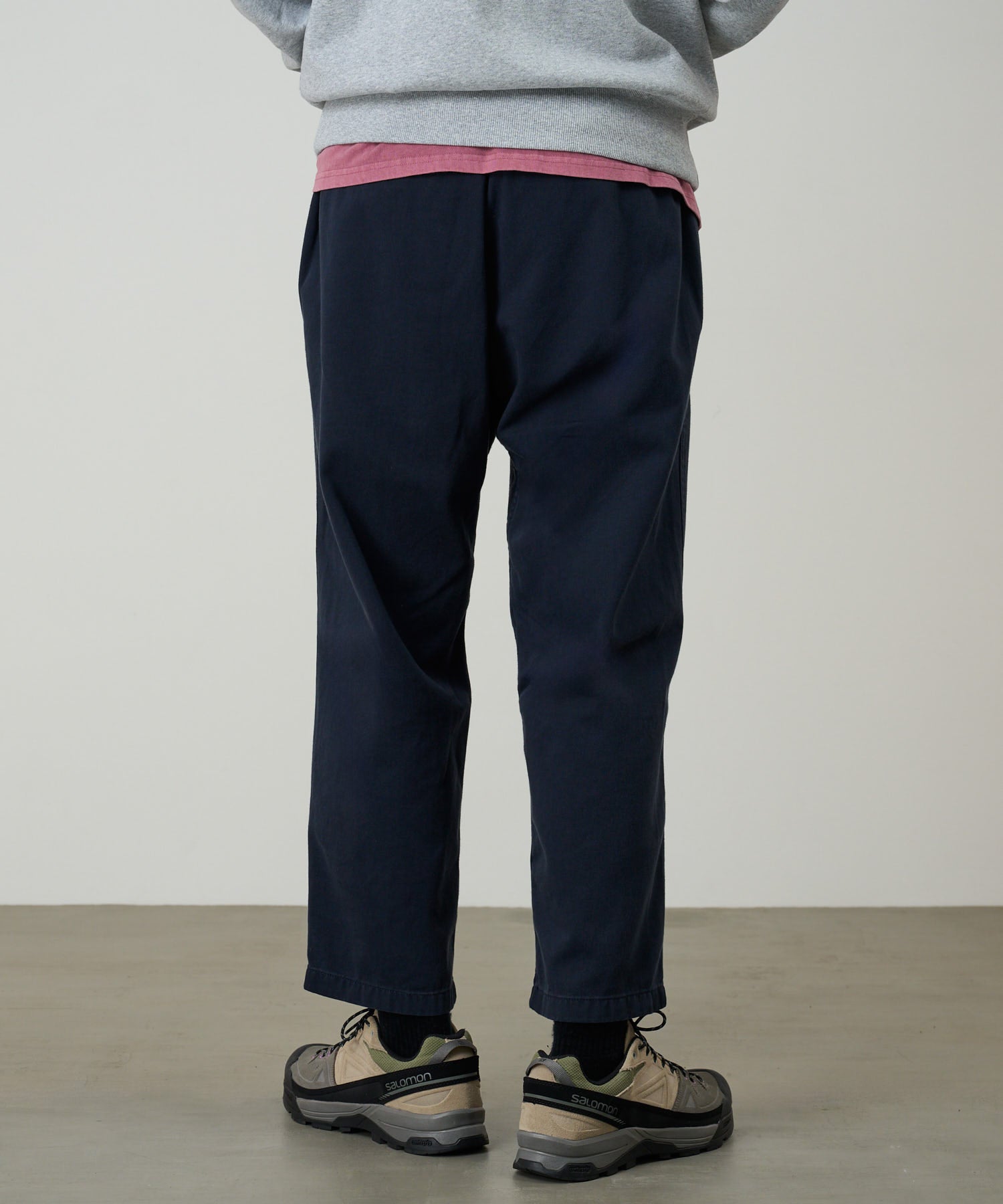 Gramicci Loose Tapered Pant Double Navy back view relaxed fit cotton twill