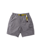 Gramicci nylon explorer cargo shorts grey lightweight quick dry outdoor shorts front view utility pockets