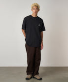 Gramicci One Point Logo Tee Black men's cotton T-shirt