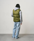 Model wearing Gramicci Pant Dusty Blue Pigment eco cotton twill pants