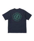 Gramicci Sun Tee in Navy Pigment made from dry-touch eco cotton with front chest graphic