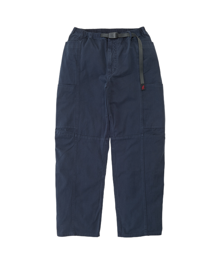 Gramicci Voyager Pant Double Navy front view relaxed tapered cotton twill