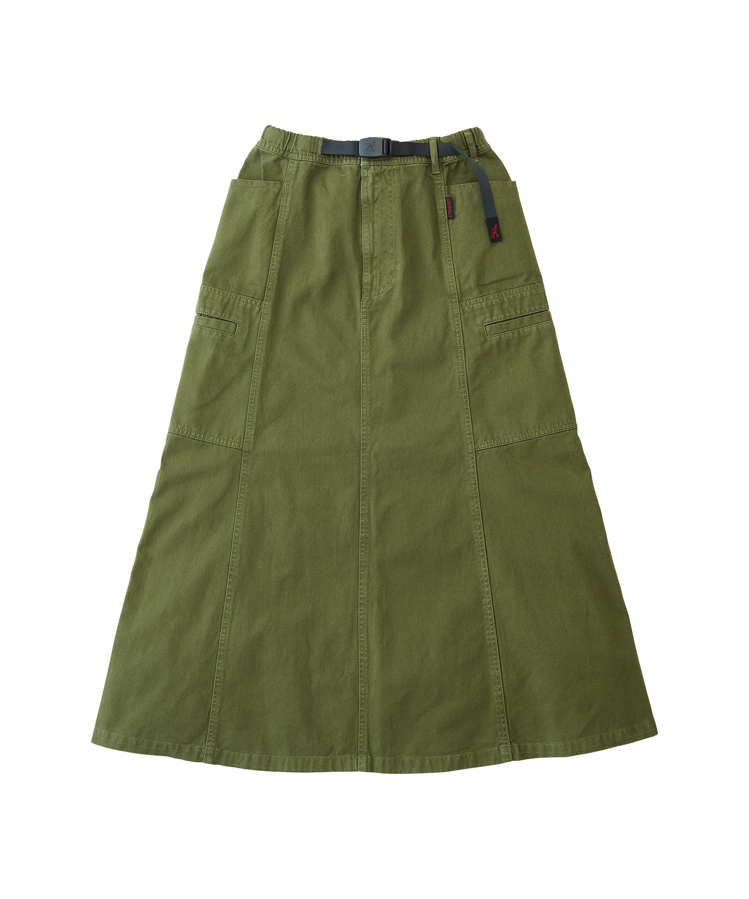 Gramicci Voyager Skirt Olive women's cotton maxi skirt