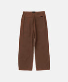 Gramicci Wide Pant Tobacco relaxed fit cotton twill pants with built-in nylon belt