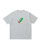 Granola Tee Heather Ash eco cotton graphic t-shirt front view relaxed fit everyday wear