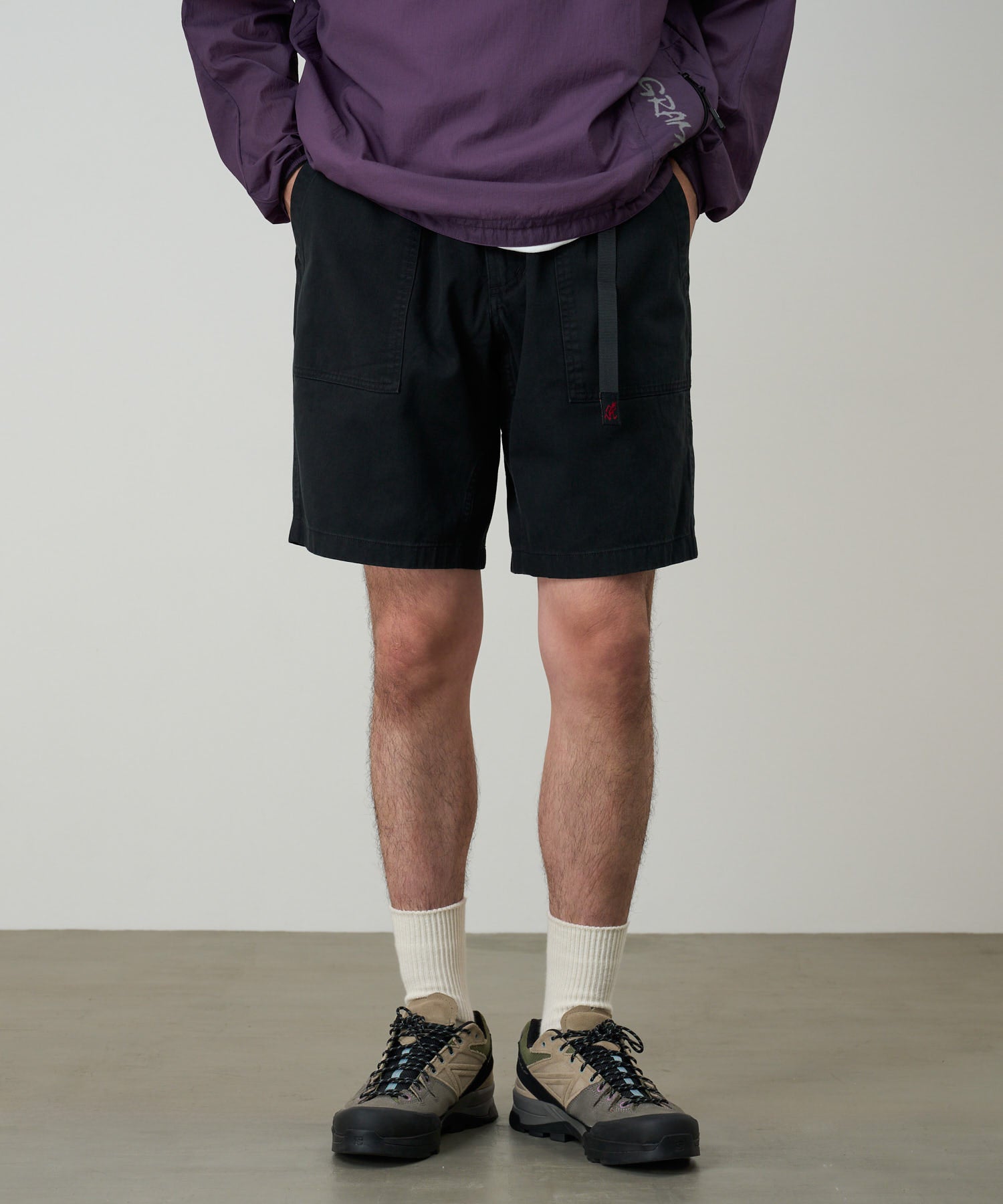 Ridge Short Black fabric detail outdoor shorts close-up