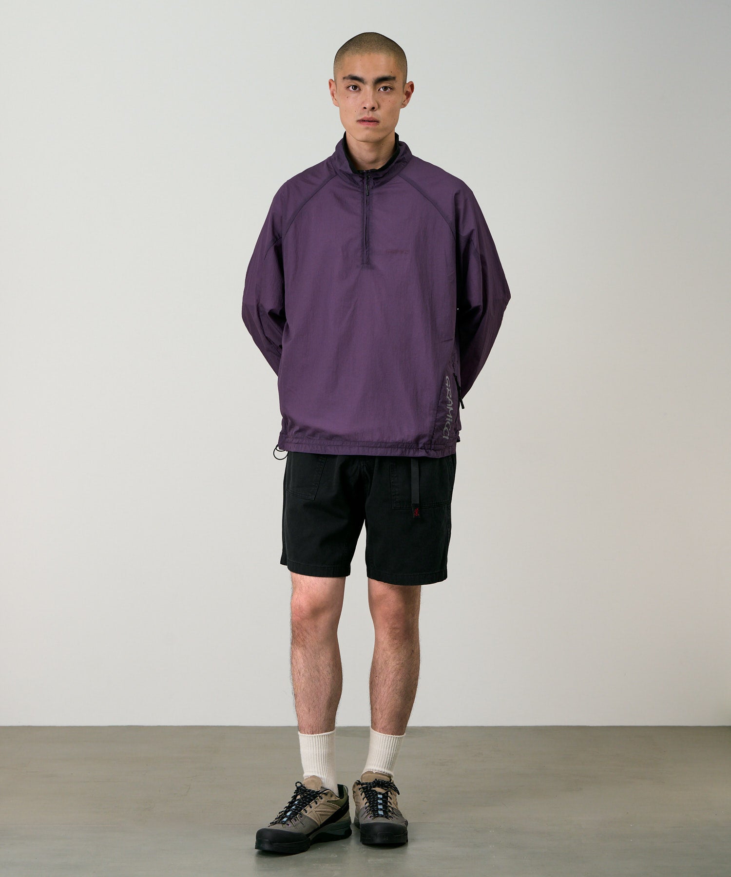 Ridge Short Black model front view outdoor shorts relaxed fit