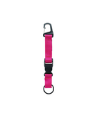 Webbing Key Holder Pink keychain detail nylon carabiner close-up